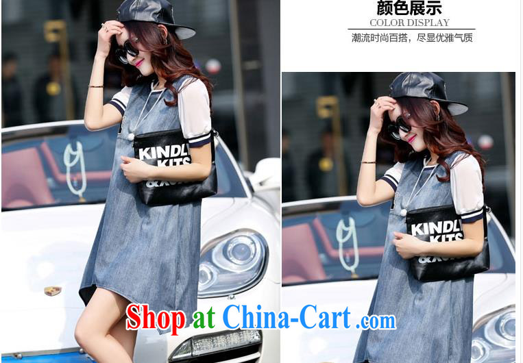 Barbara Anne poetry 2015 Korean loose the code cowboy dress, long, snow-woven stitching short-sleeved denim dress picture color the code XXL pictures, price, brand platters! Elections are good character, the national distribution, so why buy now enjoy more preferential! Health
