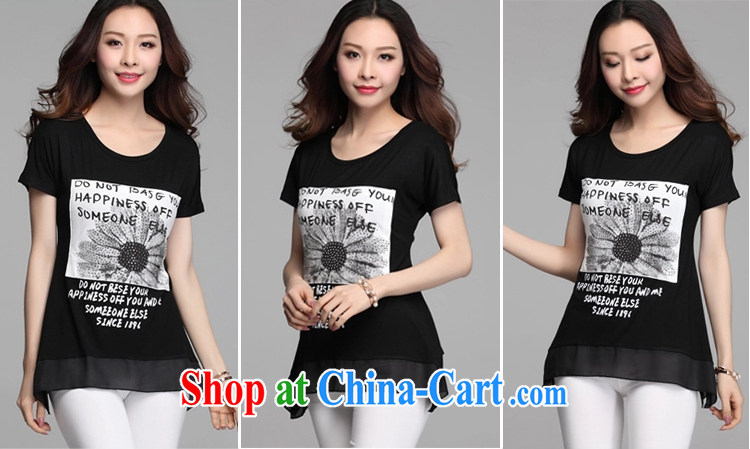 Barbara Anne poetry 201,500 stamp duty on T shirts graphics thin Korean loose the code round-collar solid shirt female short-sleeved dark blue (letter) XXL pictures, price, brand platters! Elections are good character, the national distribution, so why buy now enjoy more preferential! Health