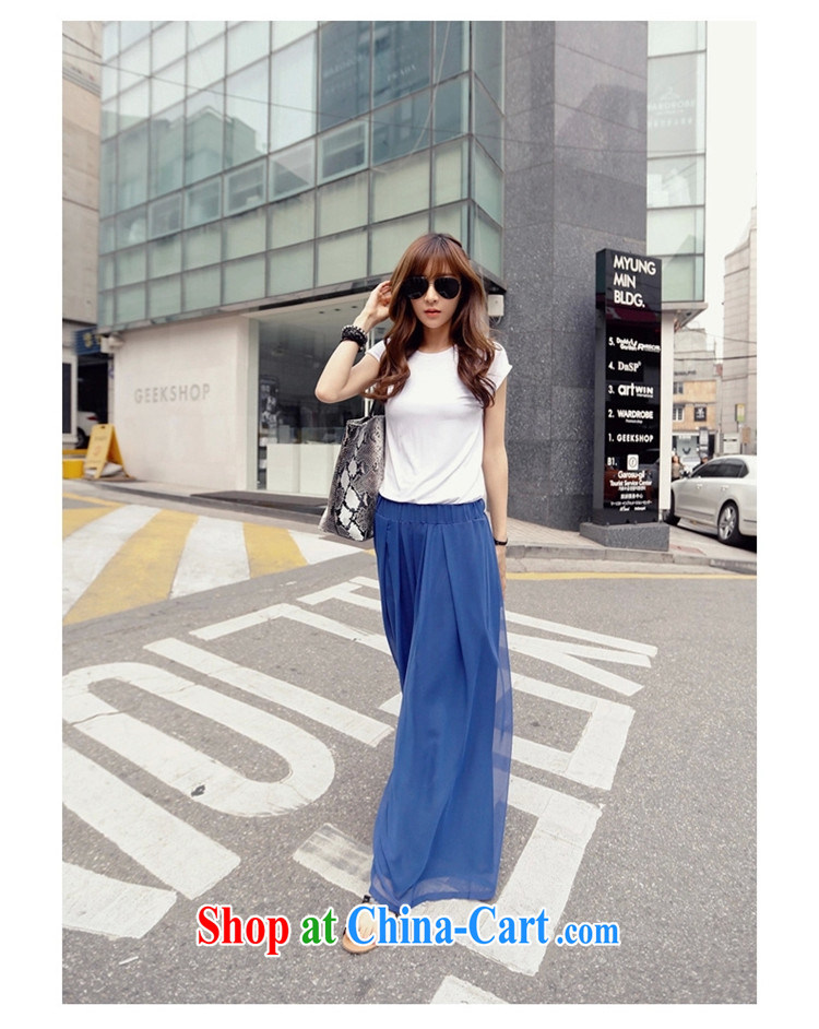 Crown Platinum 2015 Summer Snow woven Wide Leg pants and skirts trousers and indeed XL mm thick loose video Thin Black Elastic waist long pants blue XXXL pictures, price, brand platters! Elections are good character, the national distribution, so why buy now enjoy more preferential! Health