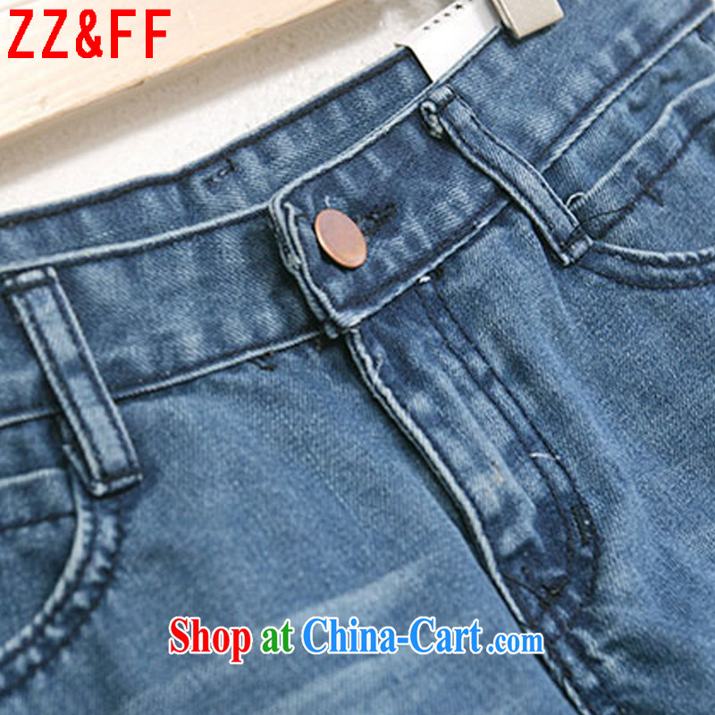 ZZ &FF summer 2015 new, larger shorts thick MM leisure hot pants girls summer 6109 DK blue XXXXXL, ZZ &FF, shopping on the Internet