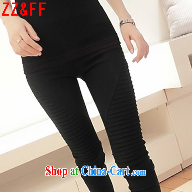 ZZ &FF 2015 summer new large, stylish lounge solid warranty and trousers female XZ 5106 black XXXL (160 - 200), ZZ &FF, shopping on the Internet