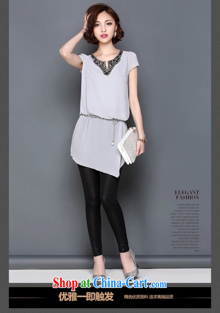 ZZ &FF 2015 summer new, larger female V for cultivating snow woven shirts female 553 gray XXXL pictures, price, brand platters! Elections are good character, the national distribution, so why buy now enjoy more preferential! Health