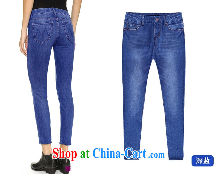 In summer 2015, the United States and Europe, the girls are being raised and legs jeans thick mm zipper pocket 9 pants dark blue L (110 - 120 ) jack pictures, price, brand platters! Elections are good character, the national distribution, so why buy now enjoy more preferential! Health