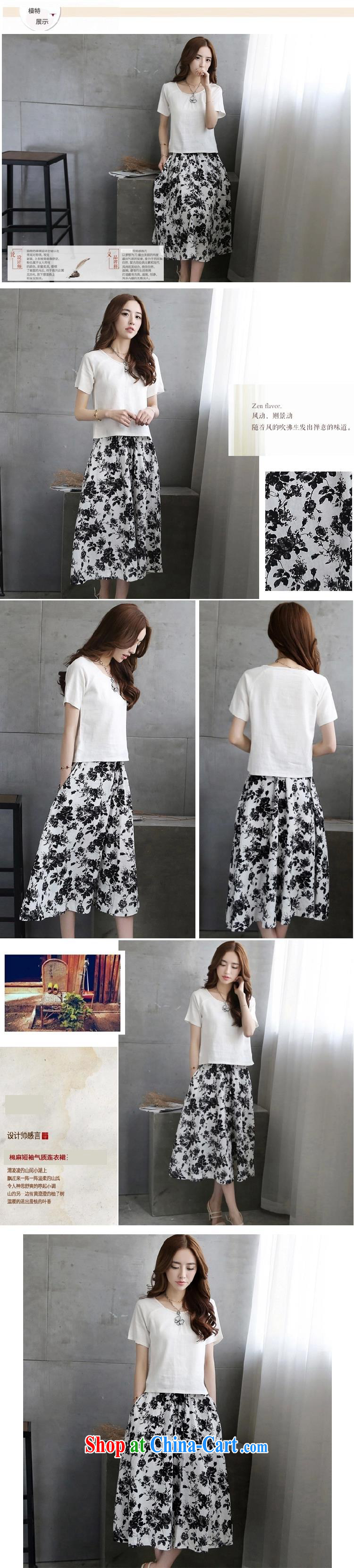 A woman summer 2015 Korean version of the new, female cotton the two-piece dress in antique long Kit skirt #N 9603 black XXL pictures, price, brand platters! Elections are good character, the national distribution, so why buy now enjoy more preferential! Health