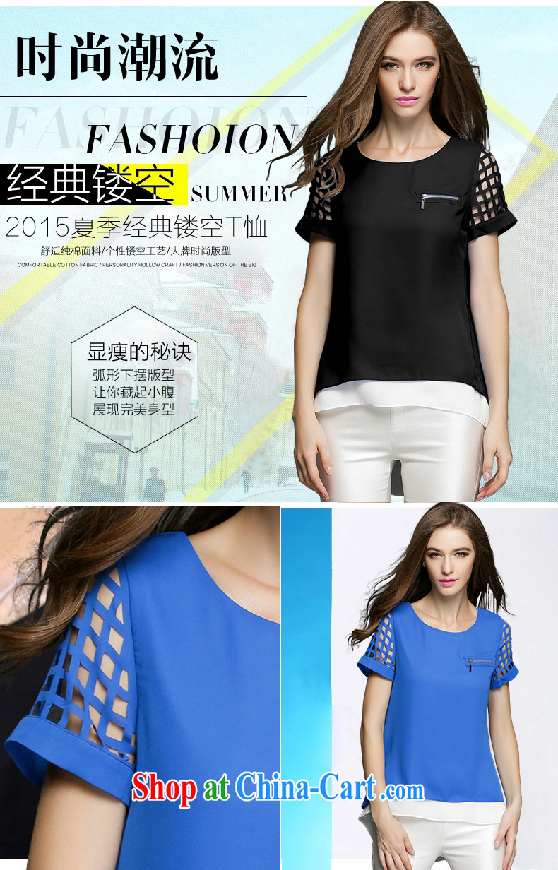The silk, honey XL girls thick MM graphics thin 2015 summer stitching language empty short-sleeved cultivating T pension ZZ 3392 black 3 XL (150 jack - 164 Jack through) pictures, price, brand platters! Elections are good character, the national distribution, so why buy now enjoy more preferential! Health