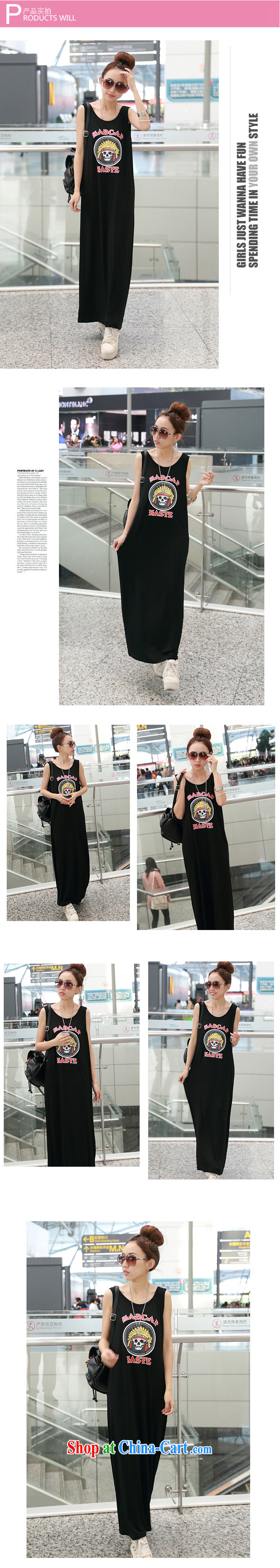 Loved XL female fat, thick sister summer loose video thin Korean sleeveless vest with Yi long skirt 1524 black 3 XL pictures, price, brand platters! Elections are good character, the national distribution, so why buy now enjoy more preferential! Health