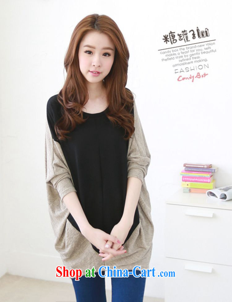 Left Sophie 2015 spring and summer Korean obese people the code graphics thin casual personality and wrinkles stitching loose the code T shirts women and indeed the primary are code pictures, price, brand platters! Elections are good character, the national distribution, so why buy now enjoy more preferential! Health