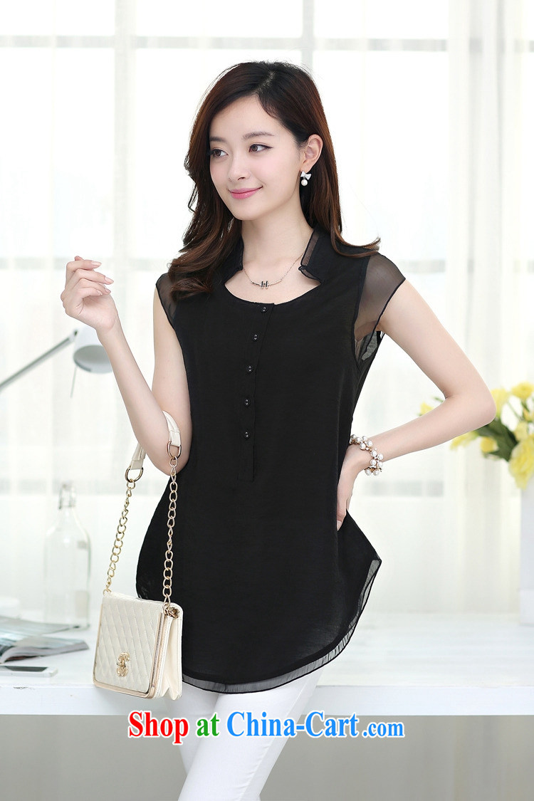 Still it is summer 2015 Korean Lace Embroidery short sleeve large, female fat MM snow woven shirts female Y 5374 black M pictures, price, brand platters! Elections are good character, the national distribution, so why buy now enjoy more preferential! Health