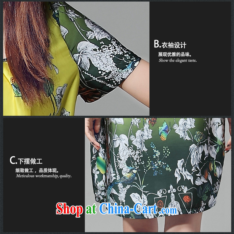 Crown Platinum summer new 2015 Korean version thick mm maximum code retro stamp bohemian dresses girls short-sleeved loose skirts picture color XXXXL pictures, price, brand platters! Elections are good character, the national distribution, so why buy now enjoy more preferential! Health