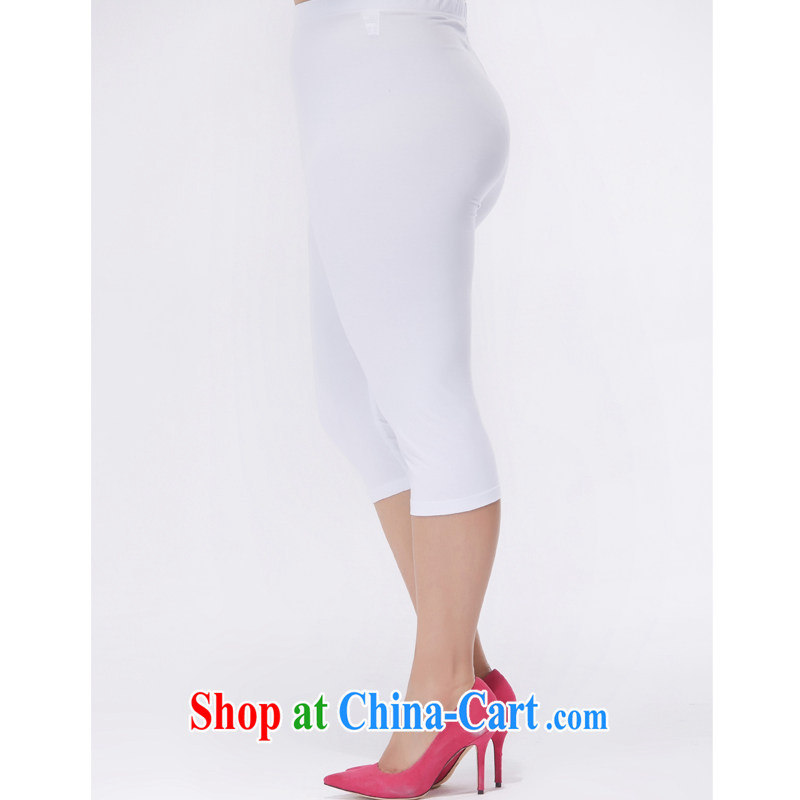 MSSHE XL girls 2015 new summer stretch cotton with elastic band waist 7 solid pants pre-sale 4745 White - pre-sale 6.30 day T 3 Msshe, shopping on the Internet