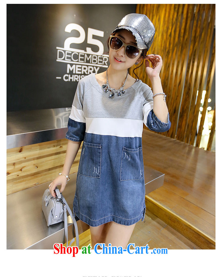 The YILISA indeed increase, female cowboy dress mm thick summer stitching cowboy large cuff in graphics thin 200 Jack dresses Y 8860 gray XXXL pictures, price, brand platters! Elections are good character, the national distribution, so why buy now enjoy more preferential! Health