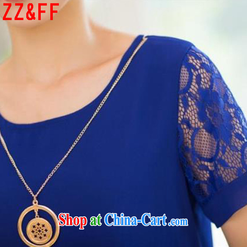 ZZ &FF summer 2015 with new, larger female lace stitching leave two snow woven shirts female XFS 086 blue XXXXL, ZZ &FF, shopping on the Internet