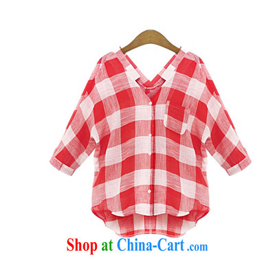 Baoxinfu 2015 summer and indeed intensify, Casual Shirt Korean short-sleeved fat sister T-shirt girl 8533 red XXXXL pictures, price, brand platters! Elections are good character, the national distribution, so why buy now enjoy more preferential! Health
