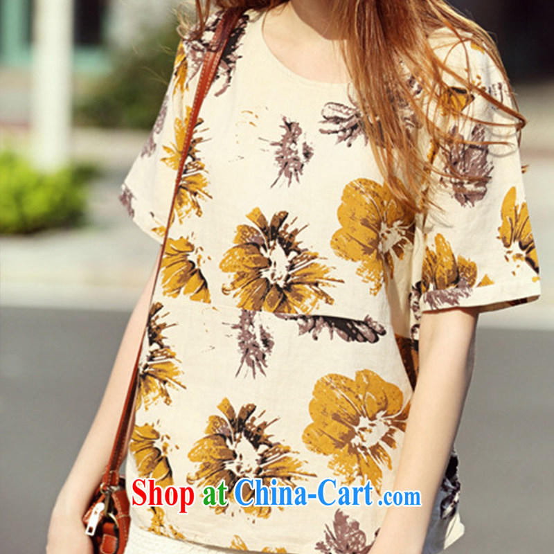 Lehman Ronnie lymalon summer 2015 in Europe and America, new big retro stamp the code female cotton the commission relaxed the code 7112 photo color XXL, Lehman Ronnie (LYMALON), shopping on the Internet