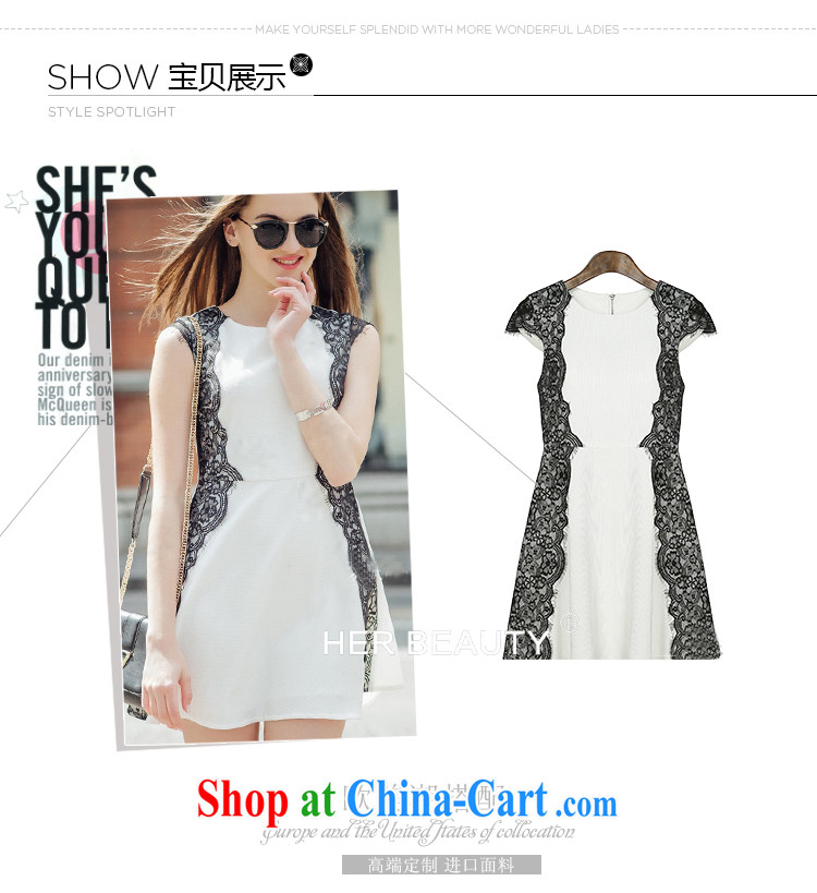 Hes American 2015 thick sister XL girls thick mm summer Korean version of the new graphics thin lace with cultivating a skirt white XL pictures, price, brand platters! Elections are good character, the national distribution, so why buy now enjoy more preferential! Health
