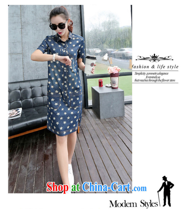 The recommended book bamboo summer new Europe and America, the female floral stamp long skirts cultivating short-sleeved denim casual dress girls picture color L pictures, price, brand platters! Elections are good character, the national distribution, so why buy now enjoy more preferential! Health