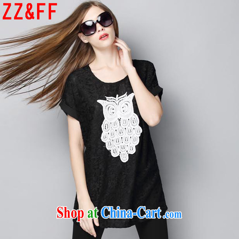 ZZ &FF 2015 summer new, larger female thick MM relaxed casual T pension summer female DX9090 black XXXXXL, ZZ &FF, shopping on the Internet