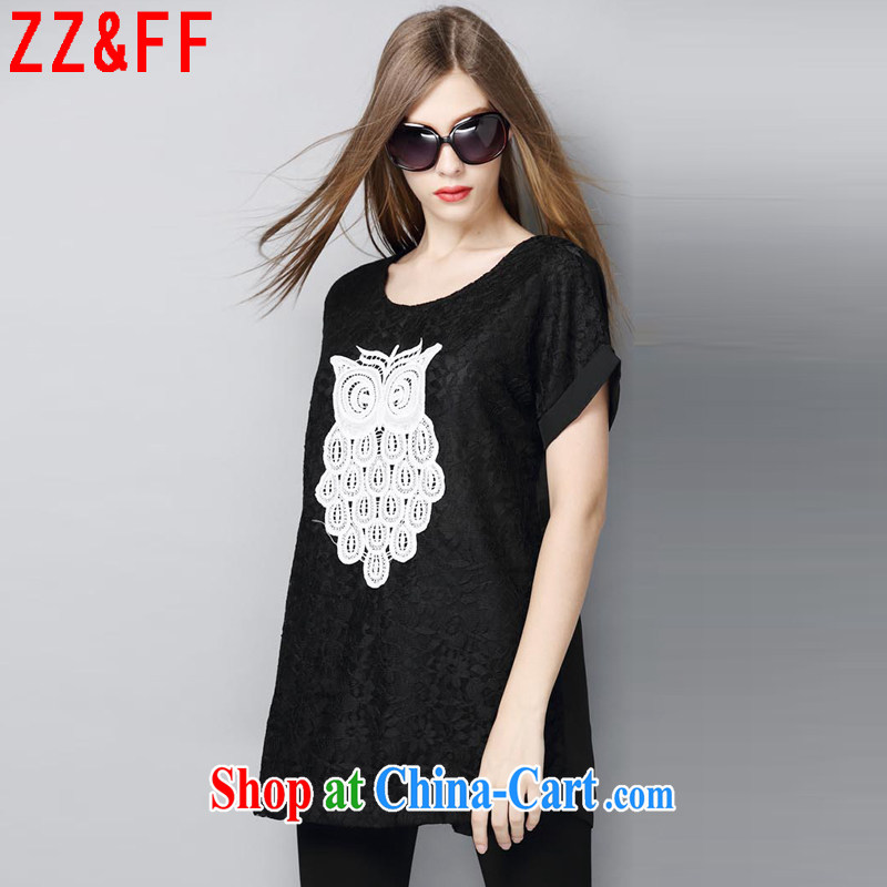 ZZ &FF 2015 summer new, larger female thick MM relaxed casual T pension summer female DX9090 black XXXXXL, ZZ &FF, shopping on the Internet