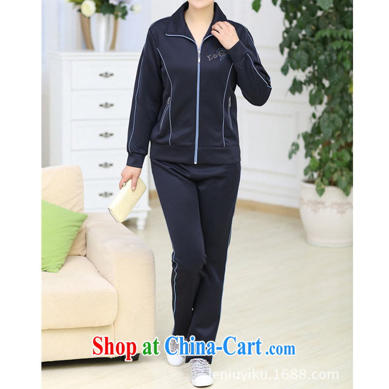 Logo to our brothers in 2015 older Sport Kits female sports wear two-piece sport spring and summer new cotton mom with morning exercise, first edge XXXXL, logo to brothers, and shopping on the Internet