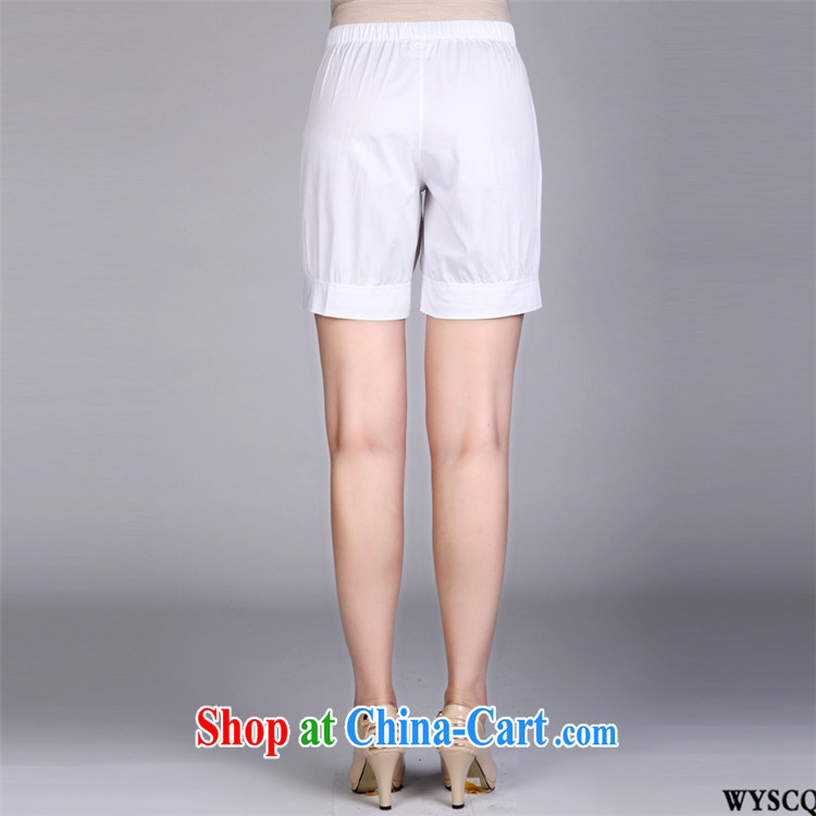 WYSCQ .1,883, older women summer new cotton larger lantern shorts and indeed intensify, shorts, white 4XL waist 2 feet 8 - 3 feet 2 pictures, price, brand platters! Elections are good character, the national distribution, so why buy now enjoy more preferential! Health