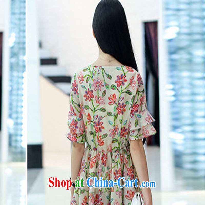 economy first and foremost in Europe and declared the code female season with new thick mm video thin short-sleeved floral double-yi skirt 1949 #3 XL 150 - 160 jack, first economy Sun, shopping on the Internet