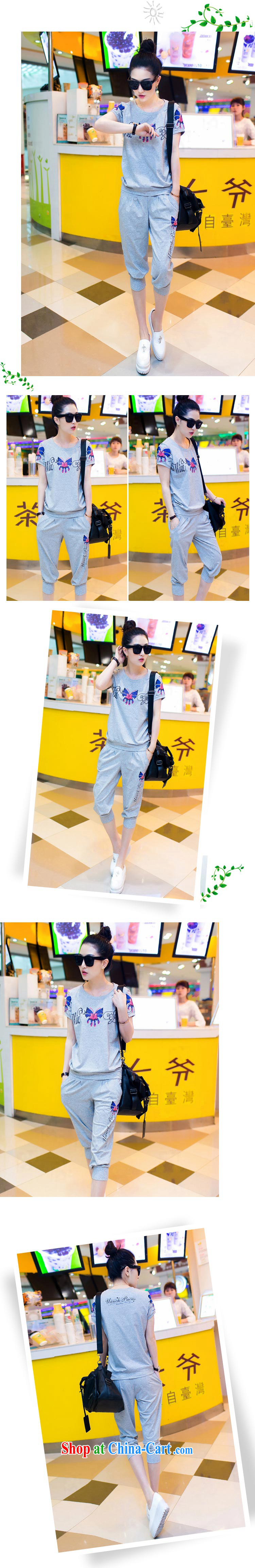The beauty of the little foxes 2015 summer new short-sleeved shirt T female Kit 2015 Korean version the code loose 7 pants sport and leisure suite 8629 white L pictures, price, brand platters! Elections are good character, the national distribution, so why buy now enjoy more preferential! Health