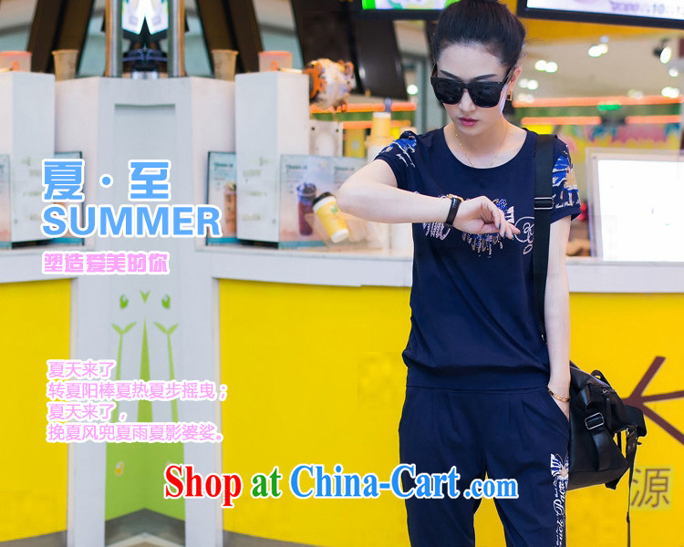 Advisory Committee's dream summer 2015 new short-sleeved shirt T female Kit 2015 Korean version the code loose 7 pants sport and leisure suite 8629 royal blue XXXL pictures, price, brand platters! Elections are good character, the national distribution, so why buy now enjoy more preferential! Health