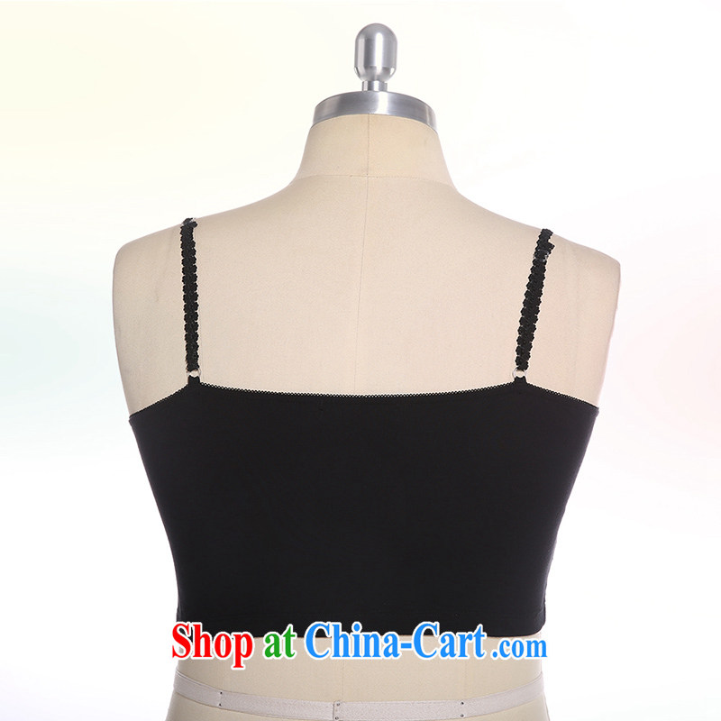 Slim LI Sau 2015 summer new, larger female lace shoulder straps and go wipe chest professional custom wrapped chest Q 5168 black 3 XL, slim Li-su, and shopping on the Internet