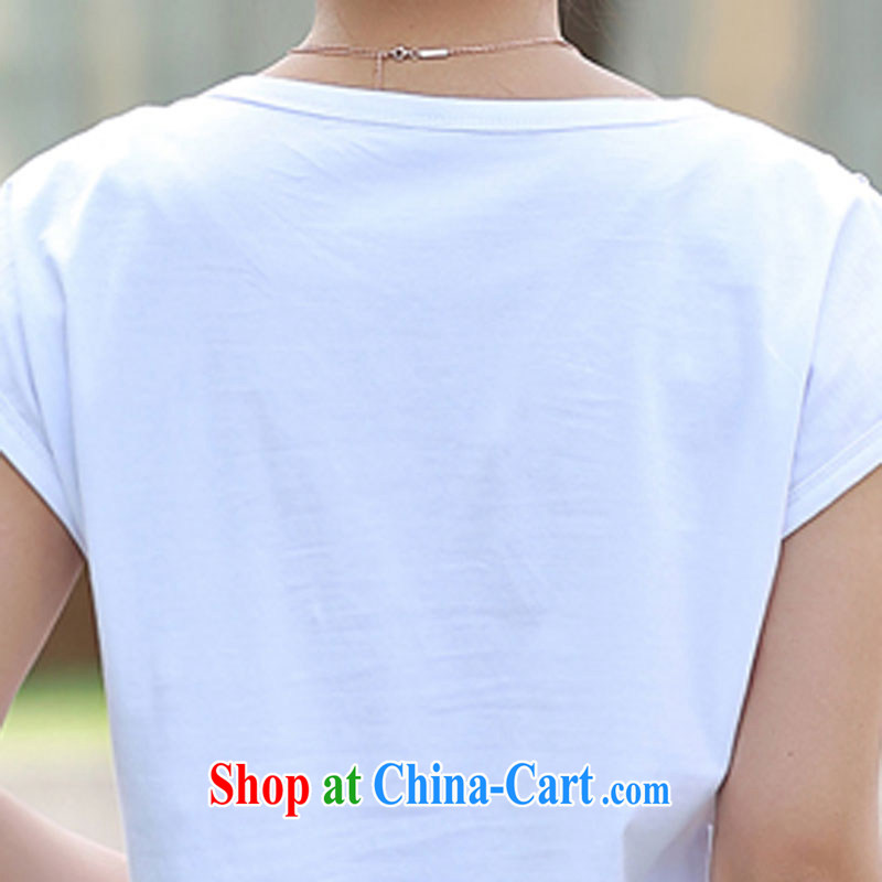 Bin Laden could be estimated (DAN FU AN) summer, the stamp duty round-collar short-sleeve larger girls T-shirts girls personalized girls with white XL (105 - 120 ) jack, bin Laden could be estimated (DAN FU AN), online shopping