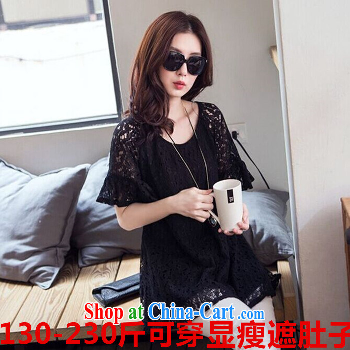 Baoxinfu summer 2015 and indeed increase, female snow woven shirts, long 200 Jack thick MM short-sleeved T-shirt T pension 8579 black XL pictures, price, brand platters! Elections are good character, the national distribution, so why buy now enjoy more preferential! Health