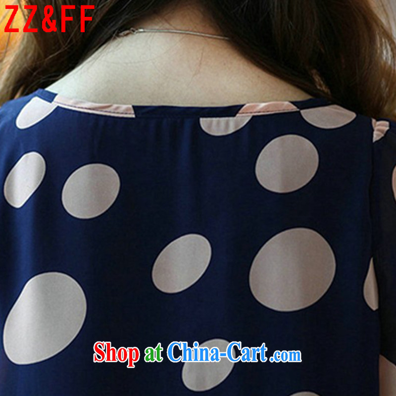 ZZ &FF 2015 summer new, larger women in relaxed long snow-woven shirts women T-shirt XFS 8035 blue XXXXL, ZZ &FF, shopping on the Internet