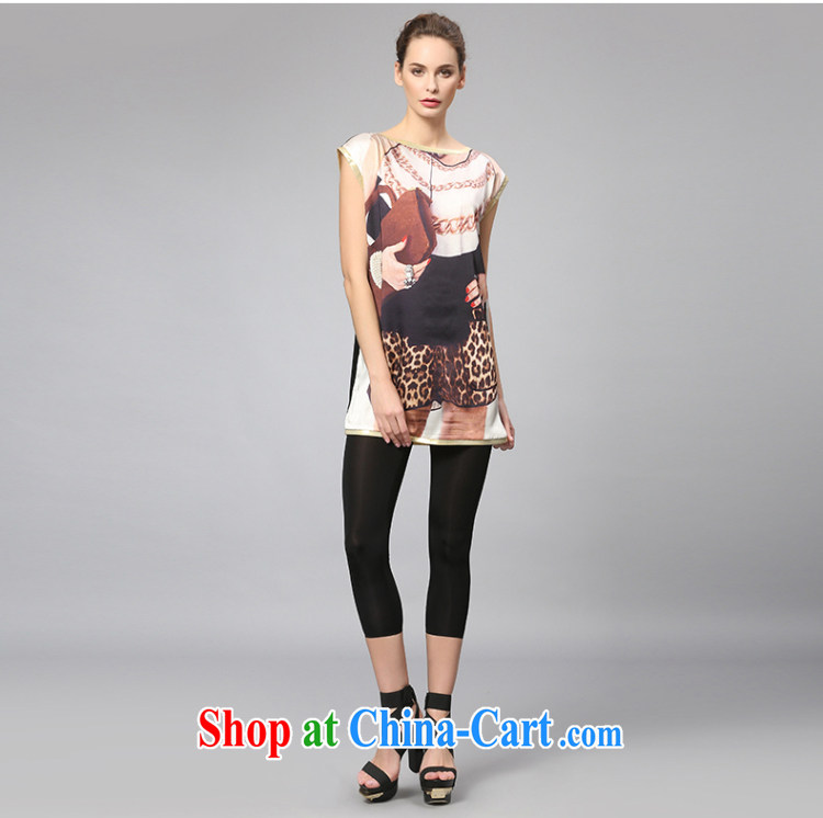 Slim, Mr Big, stylish mom with 2015 summer new thick mm fashion round collar stamp T-shirt 352362202 coffee-colored 4 XL pictures, price, brand platters! Elections are good character, the national distribution, so why buy now enjoy more preferential! Health