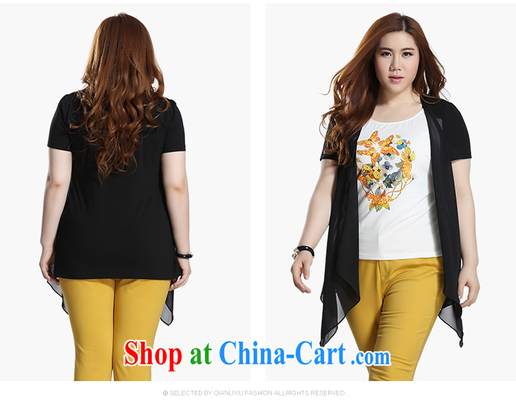 Slim LI Sau 2015 summer new, larger female temperament with snow woven stitching knitted T-shirt leave of two T-shirts Q 7872 m White 5 XL pictures, price, brand platters! Elections are good character, the national distribution, so why buy now enjoy more preferential! Health