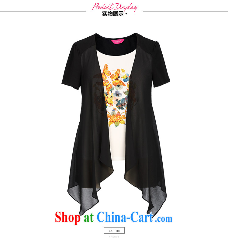 Slim LI Sau 2015 summer new, larger female temperament with snow woven stitching knitted T-shirt leave of two T-shirts Q 7872 m White 5 XL pictures, price, brand platters! Elections are good character, the national distribution, so why buy now enjoy more preferential! Health