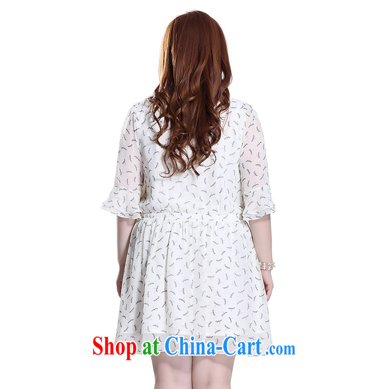 Slim LI Sau 2015 summer new, larger female Dragonfly stamp with bowtie horn cuff woven snow drifts dresses Q 8328 apricot 2 XL, slim Li-su, and shopping on the Internet