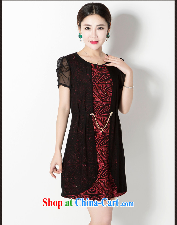 Summer 2015 new products, ladies dresses, older, mature women summer loose short sleeve high quality dresses leave two graphics thin dresses red 5 XL pictures, price, brand platters! Elections are good character, the national distribution, so why buy now enjoy more preferential! Health