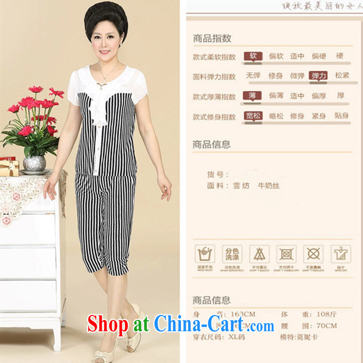 Middle-aged and older Summer Package two-piece snow woven shirts larger female middle-aged short-sleeved mother with milk, 7 pants 4 streaks XL pictures, price, brand platters! Elections are good character, the national distribution, so why buy now enjoy more preferential! Health