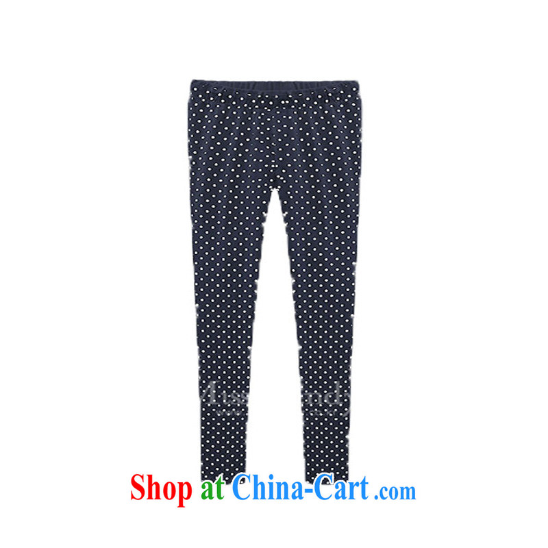 o Ya-ting 2015 New, and indeed increase, female fat mm video thin Elasticated waist 9 pants wave point female trousers blue 5 XL recommends that you 175 - 200 jack, O Ya-ting (aoyating), online shopping