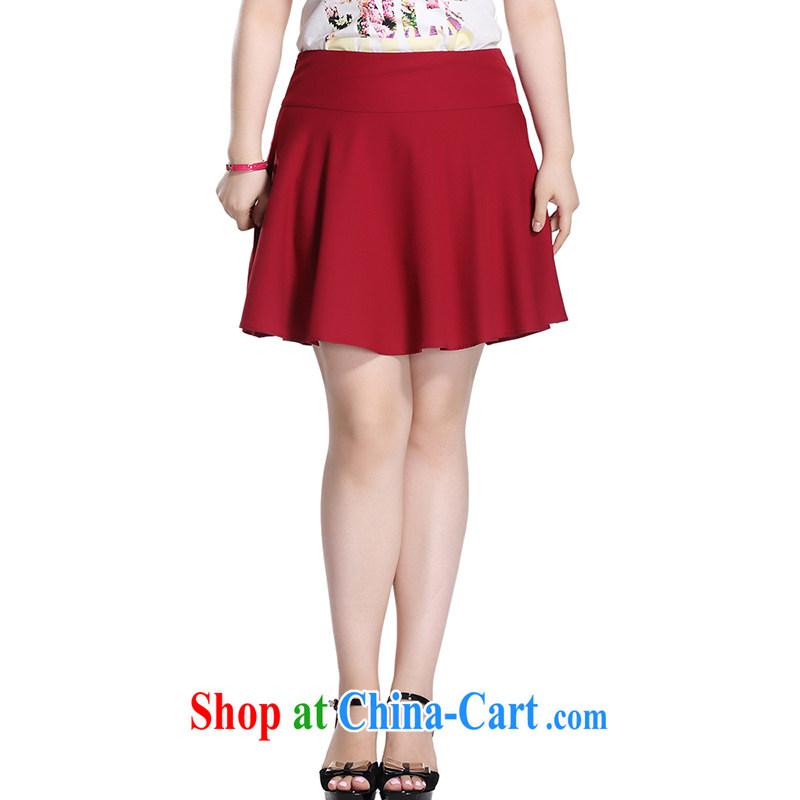 Slim LI Sau 2015 summer new, larger female comfort waist Korean micro-pop-up solid color A Field short skirts half-skirt Q 7897 wine red 32, slim Li-su, and shopping on the Internet