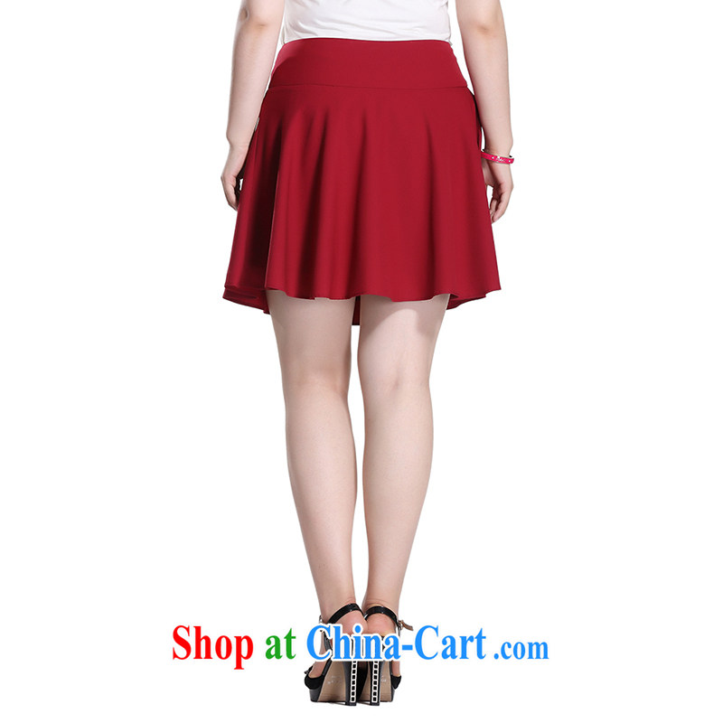 Slim LI Sau 2015 summer new, larger female comfort waist Korean micro-pop-up solid color A Field short skirts half-skirt Q 7897 wine red 32, slim Li-su, and shopping on the Internet