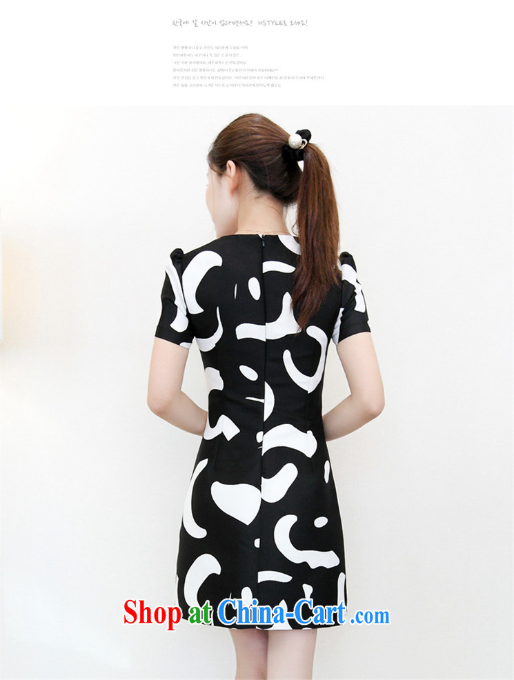 E name (ERENVIP) the code female pack and skirt short-sleeved beauty stamp short-sleeved snow woven dresses girls summer 5492 F black XXL pictures, price, brand platters! Elections are good character, the national distribution, so why buy now enjoy more preferential! Health