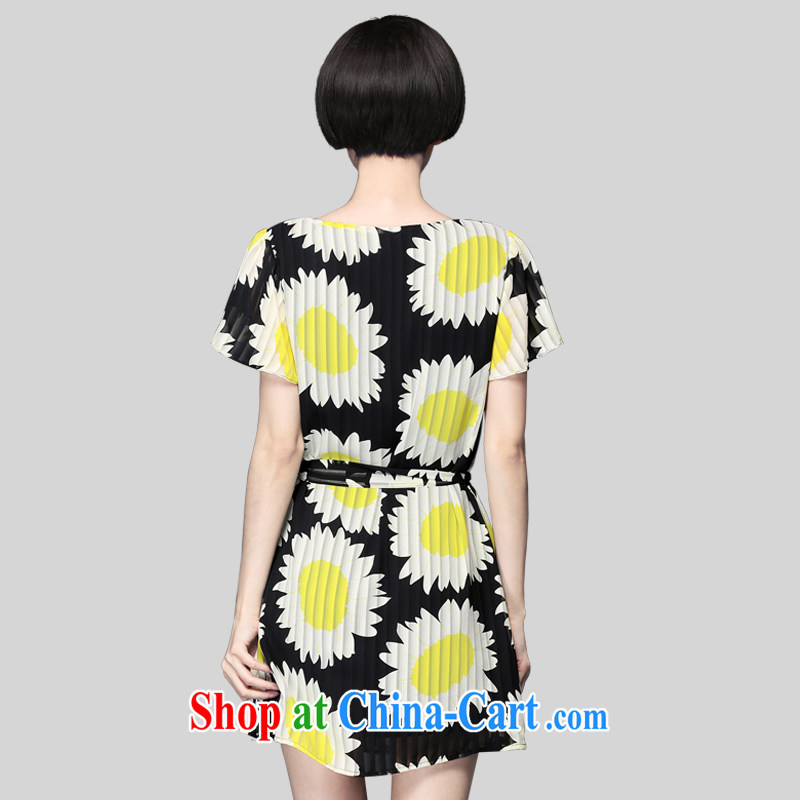 Director of summer 2015 with new 200 jack is indeed the XL women mm thick Korean short-sleeved stylish stamp snow woven dresses 2892 pictures the color code 5 XL 200 Jack left and right, and Director (Smeilovly), online shopping