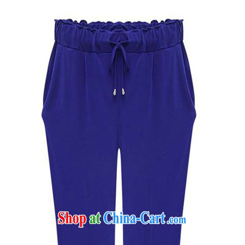 Colorful nickname Julia 2015 new spring and summer King, female fat MM 9 pants beauty in Europe video thin, trouser press the code female trousers pants blue 6 XL, colorful nicknames, and, shopping on the Internet