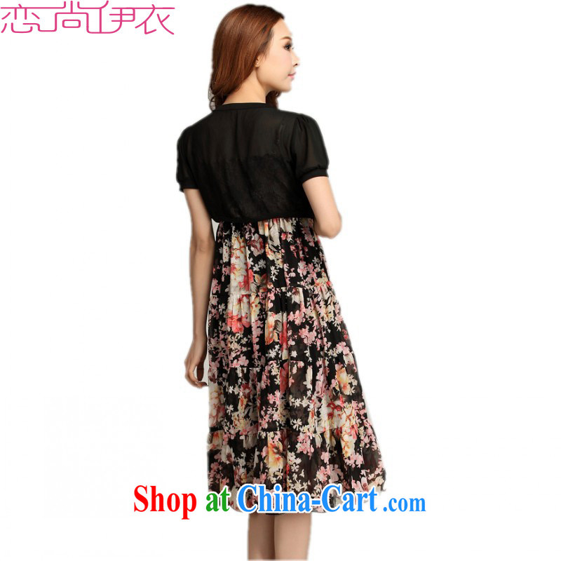 The 2015 new summer is the XL female snow woven small jacket bohemian GALLUS DRESS short-sleeve floral, long beach skirts dresses black XXL approximately 140 - 155 jack, slim, Connie, and shopping on the Internet