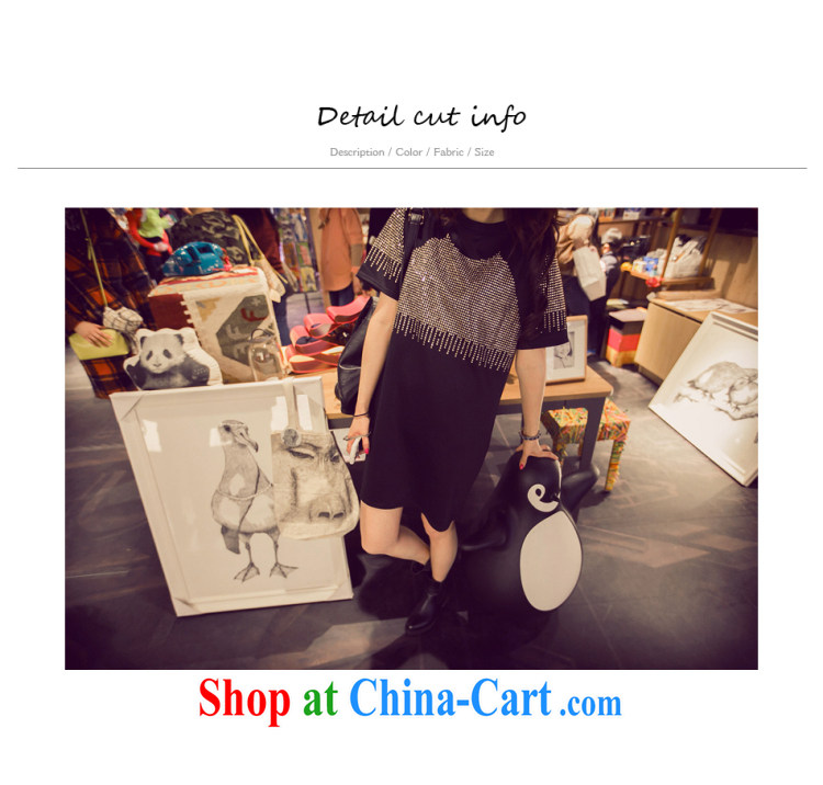ZZ &FF 2015 summer new, larger female thick MM beauty dresses girls in long T shirt female LYQ 9946 black XXXL pictures, price, brand platters! Elections are good character, the national distribution, so why buy now enjoy more preferential! Health