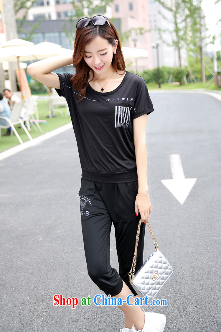 Catherine, summer 2015 new Korean version thick mm maximum code beauty graphics thin female short-sleeve T shirts 7 pants two piece set with female gray XL pictures, price, brand platters! Elections are good character, the national distribution, so why buy now enjoy more preferential! Health
