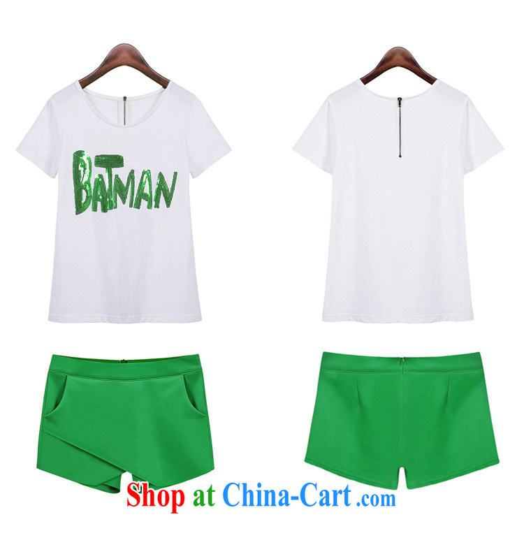 Leong Che-hung Tai Spring Summer 2015 in Europe and indeed the XL female thick mm sister short-sleeved short skirts trousers two piece set with 9076 green 3 XL pictures, price, brand platters! Elections are good character, the national distribution, so why buy now enjoy more preferential! Health