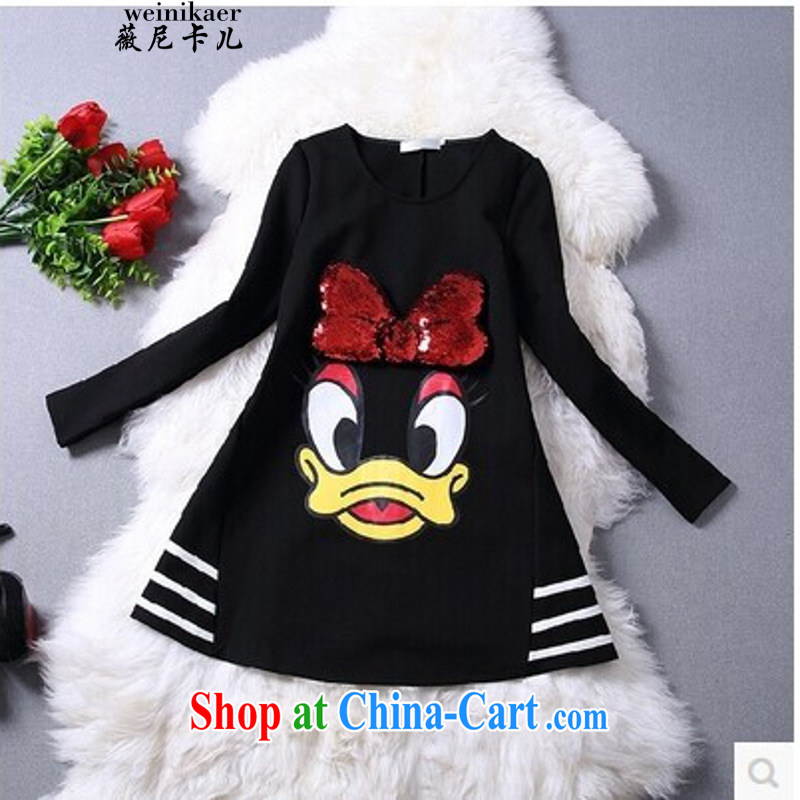 Ms Audrey EU, child care, summer .2,015 30012015 the code spring new cartoon MM thick long-sleeved shirt T 200 jack to wear solid pregnant women with black 3 XL, Ms Audrey EU, child care (weinikaer), shopping on the Internet
