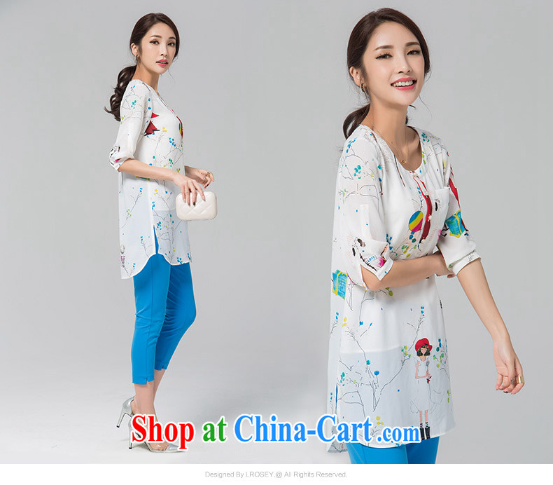Blue Water increase, female T pension 2015 summer new, thick MM stamp loose cuff in the long, snow-woven shirts large white code 4 XL pictures, price, brand platters! Elections are good character, the national distribution, so why buy now enjoy more preferential! Health