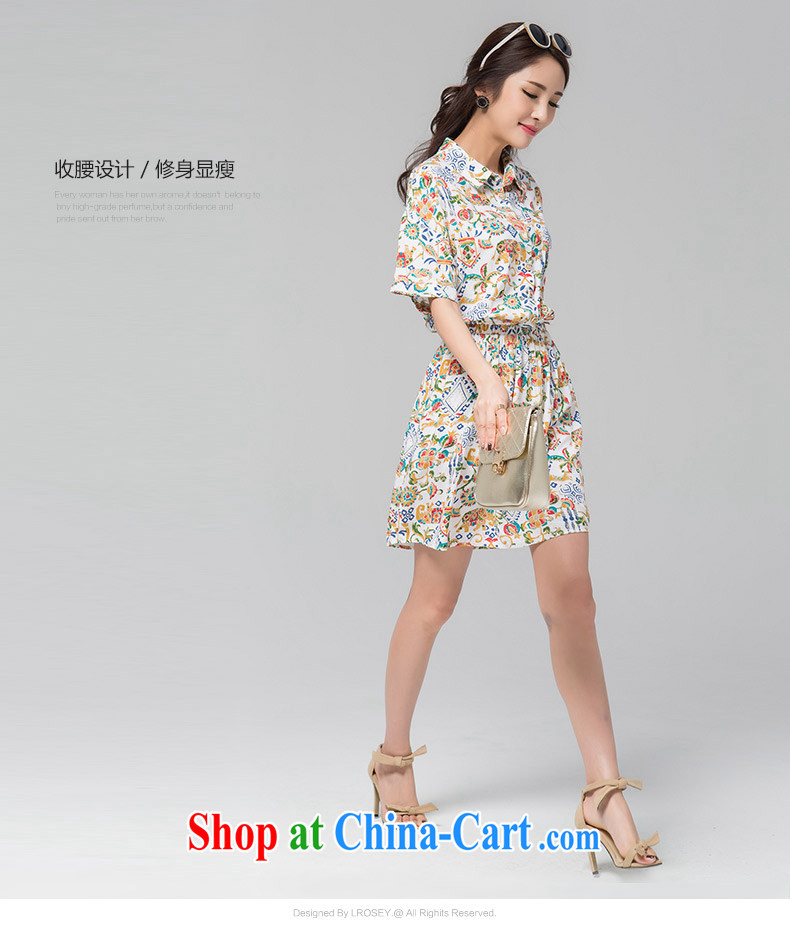 Blue Water larger female summer new dresses and stylish cool shirt collar cultivating short-sleeved dress suit the code XXL pictures, price, brand platters! Elections are good character, the national distribution, so why buy now enjoy more preferential! Health